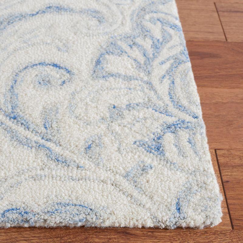 Elegant Ivory Wool Hand-Tufted Runner Rug - 27" x 9"