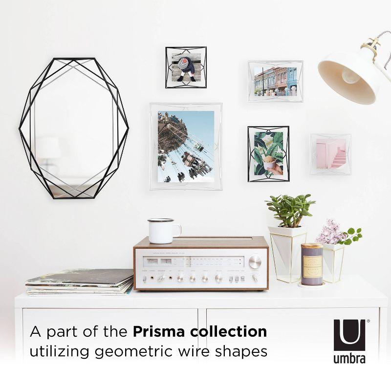 Umbra 5"x7" Prisma Picture Frame Chrome: Modern Geometric Design, Steel Material, Wall or Tabletop Display
