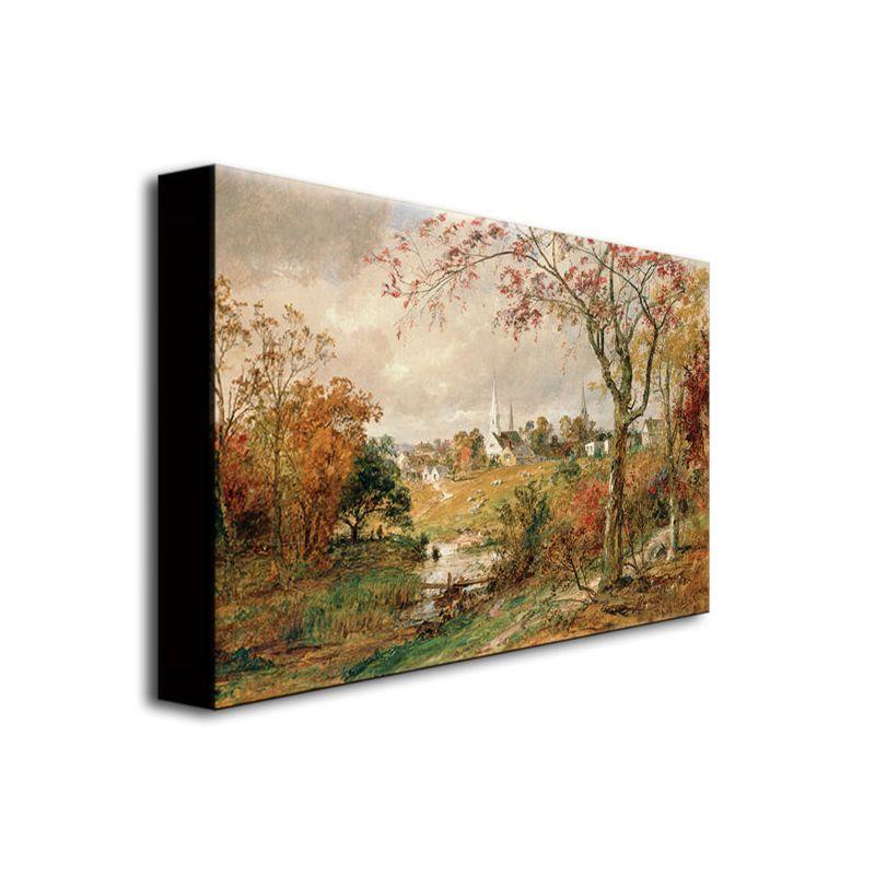 Autumn Landscape 24x16 Framed Canvas Art