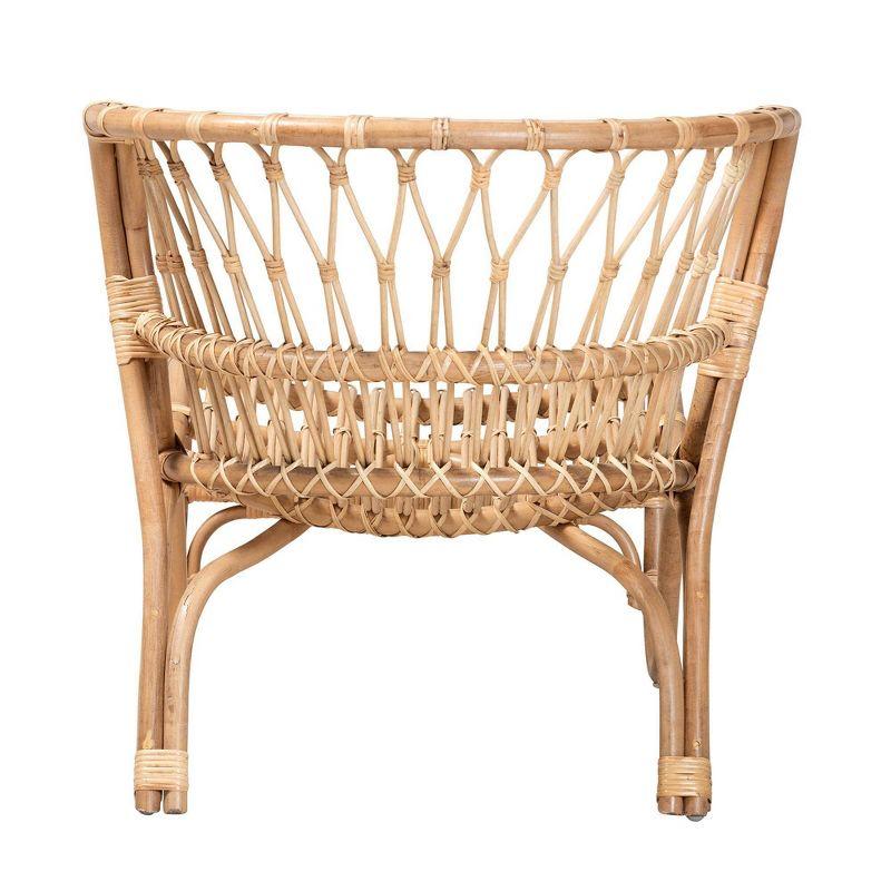 bali & pari Alaya Rattan Accent Chair: Handcrafted, Indoor Furniture, No Ottoman