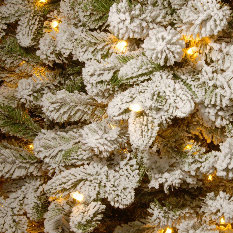 Prelit Flocked Medium Everest Fir Artificial Christmas Tree Clear Lights - National Tree Company