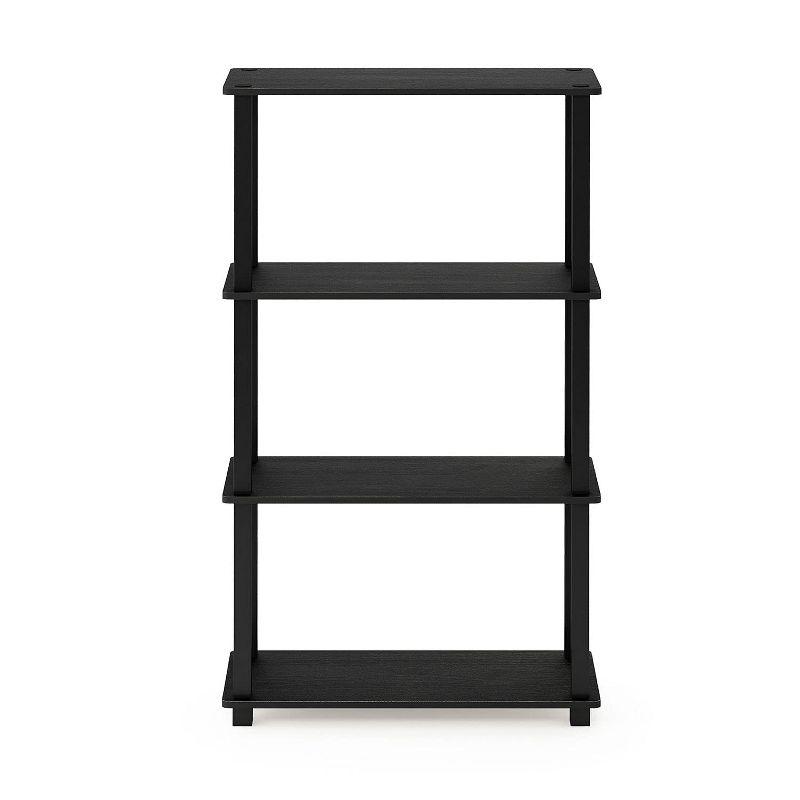 Furinno 4-Tier Open Decorative Bookshelf Multipurpose Display Rack,Americano