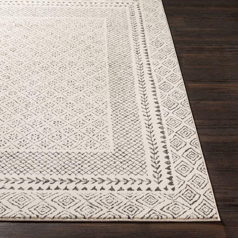 Global Oasis Gray Square Synthetic Area Rug, 79x79