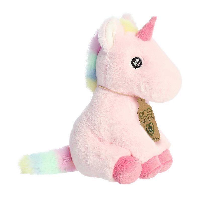 Aurora Small Pearl Unicorn Eco Nation Eco-Friendly Stuffed Animal Pink 8.5"
