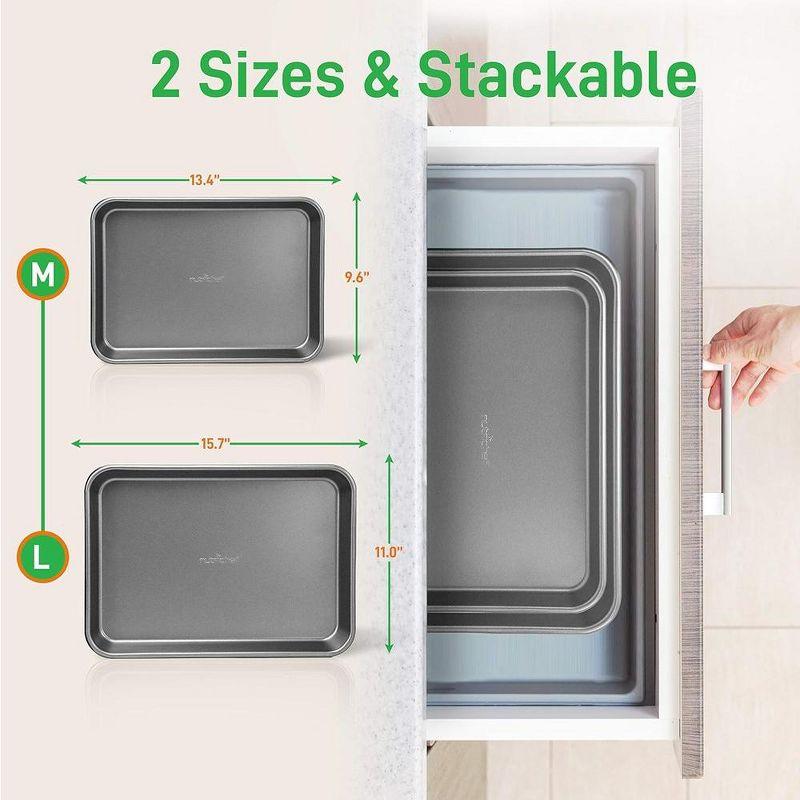 NutriChef 2-Pc. Nonstick Cookie Sheet Baking Pan