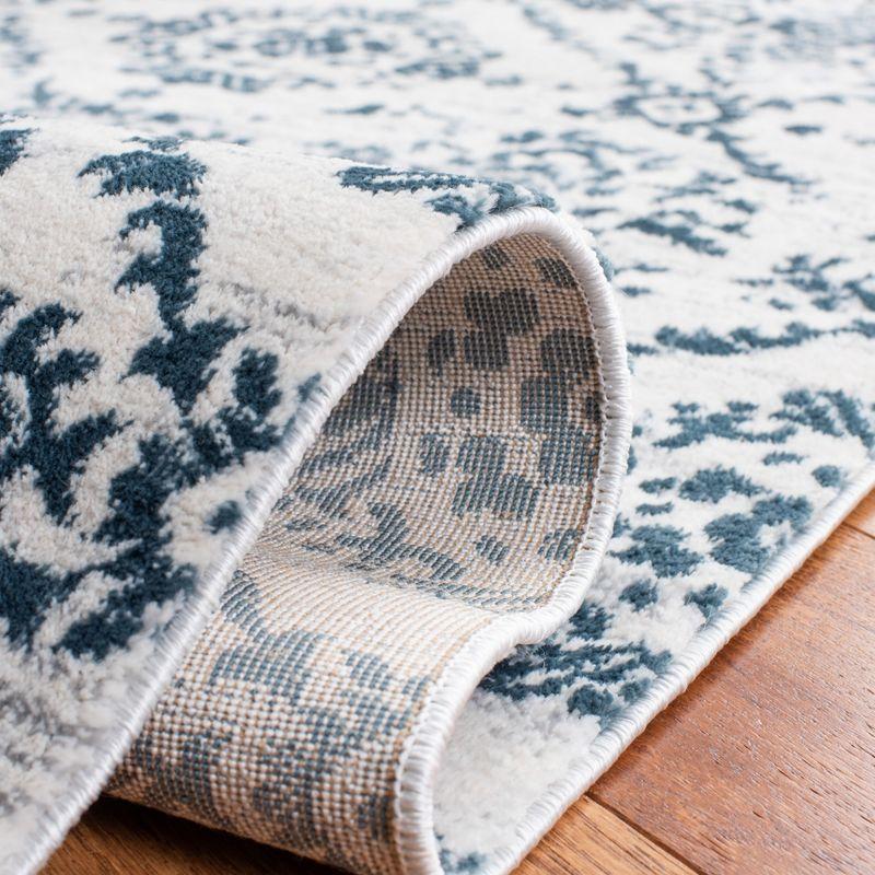 Martha Stewart Isabella - MSR0953 - Indoor Power Loomed Runners - Navy/Ivory - 2'2"x7'