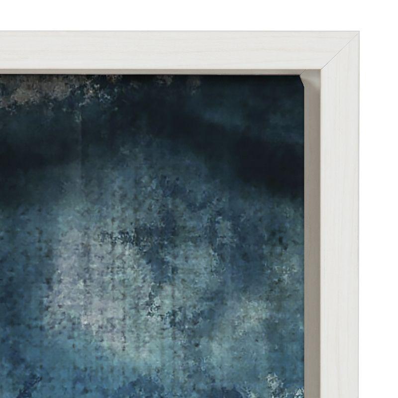 Kate and Laurel Sylvie Aqua Abstract 2 Framed Canvas by Amy Lighthall