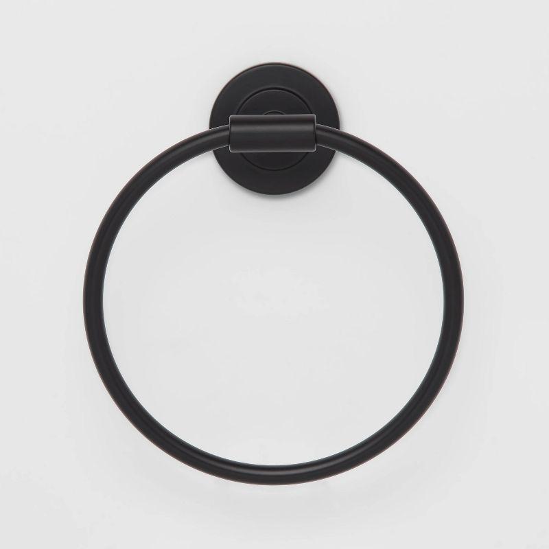 Black Stainless Steel Wall Mounted Towel Ring