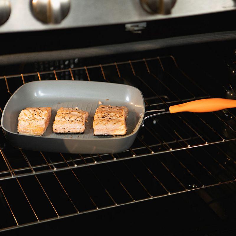 MasterChef MC3006 17 Pieces Champions Square Cookware Set Orange