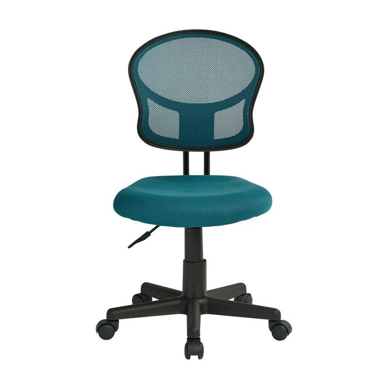Mesh Task Chair Blue - OSP Home Furnishings: Swivel, Lumbar Support, Adjustable Height
