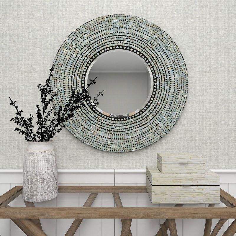 Wood Handmade Mosaic Wall Mirror - Olivia & May