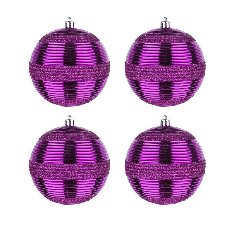 The Holiday Aisle® Shatterproof Swirling Ball Ornaments (Set of 4)