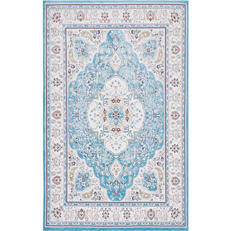 Tucson 3' x 5' Blue Synthetic Rectangular Area Rug