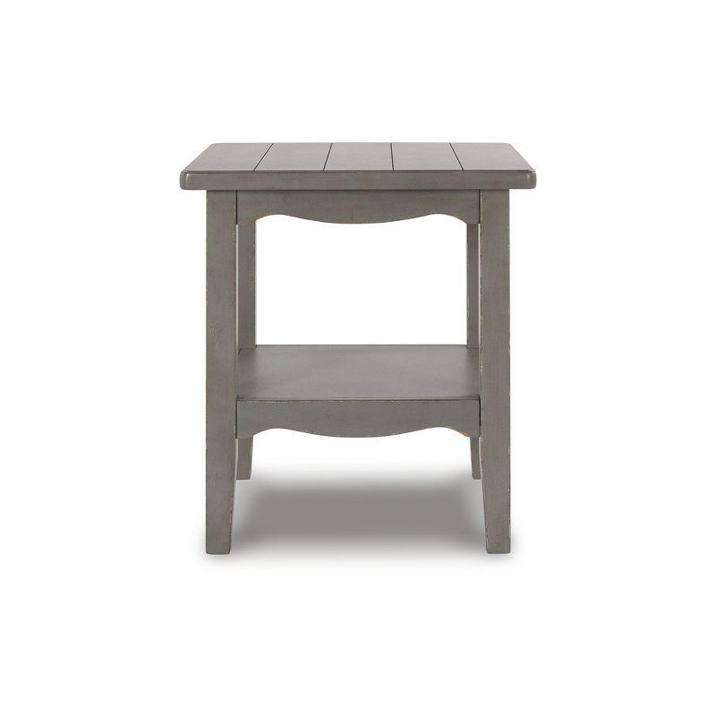 Signature Design by Ashley Traditional Charina End Table, Antique Gray