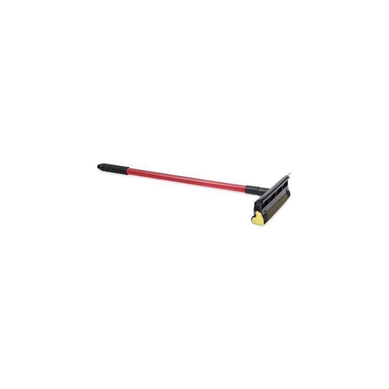 General-Duty Red and Black Metal Handle Squeegee with 8" Sponge Blade