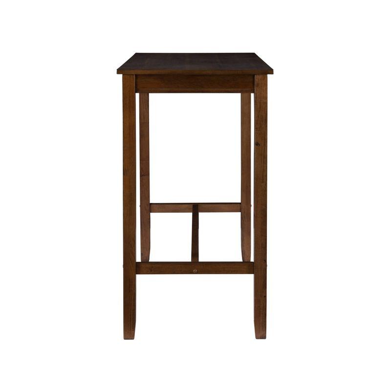 Linon 3pc Claridge Backless Stools Bar Height Dining Set Rustic: Pub Table with Upholstered Seating