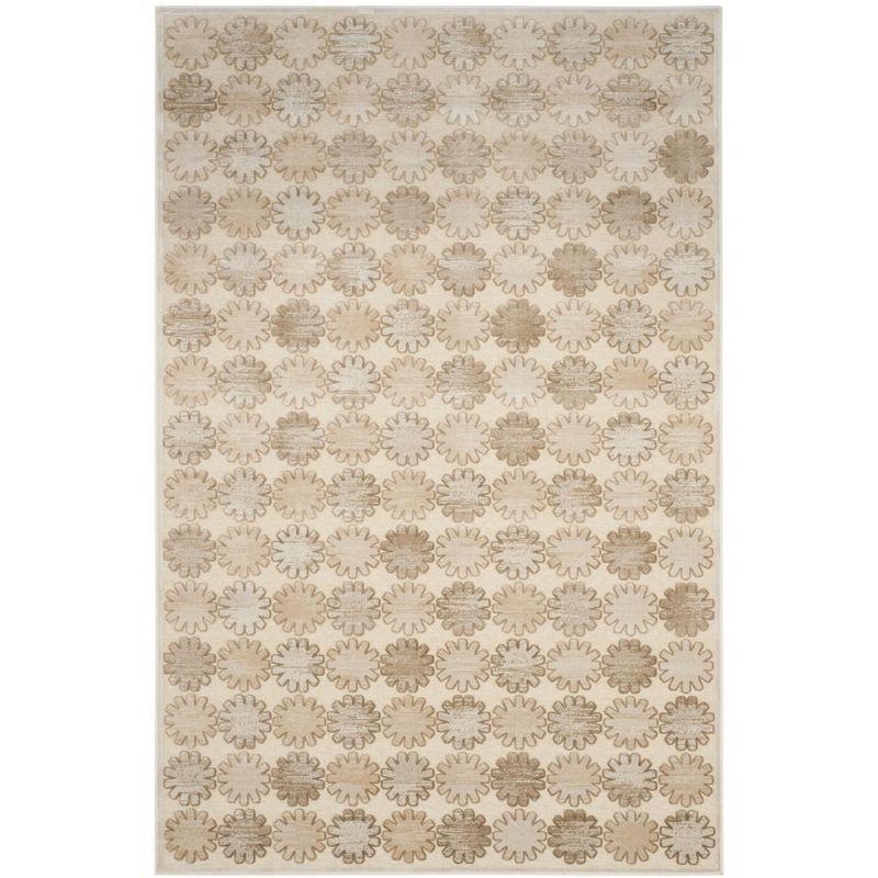 Martha Stewart Collection - MSR7430 - Indoor Power Loomed Area Rugs - Stone/Cream - 5'1"x7'6"