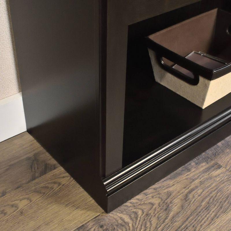 Sauder 29.9" 2Shelf Bookshelf Estate Black : Adjustable, Laminated, Mid-Century Modern Style: Particle Board Frame, Console Design