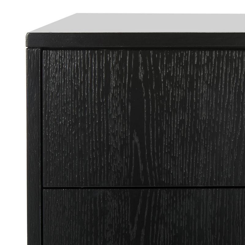 Lorna 3 Drawer Nightstand - FOX6232 - Black - Safavieh Couture