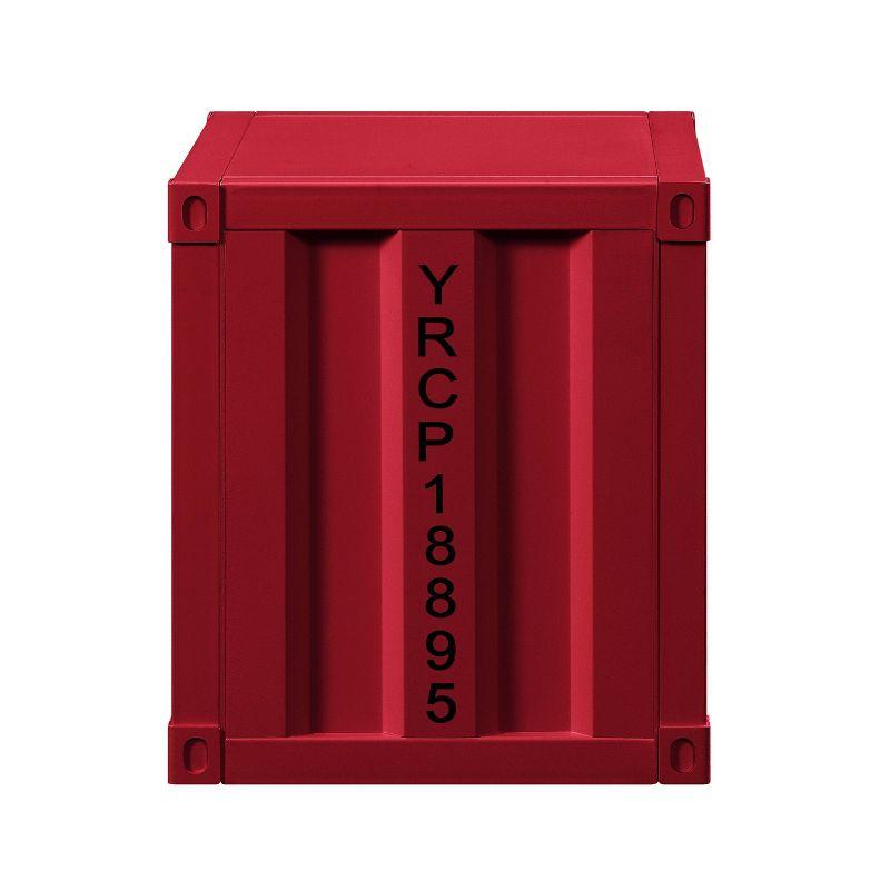 F&L Homes Studio Cargo Metal Nightstand W/USB