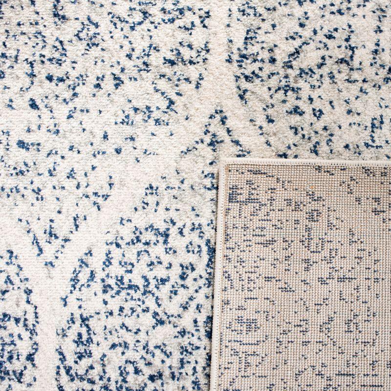 Madison MAD604 Power Loomed Indoor Runner Rug - Cream/Royal Blue - 2'3"x22' - Safavieh