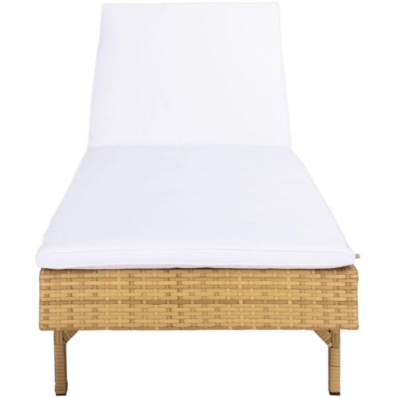 Cam Sunlounger - Outdoor - PAT7501 - Natural/White -Safavieh