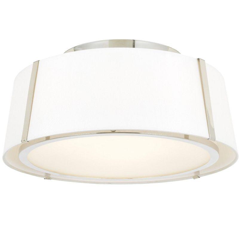 Crystorama Lighting Fulton 3 - Light Flush Mount in  Polished Nickel