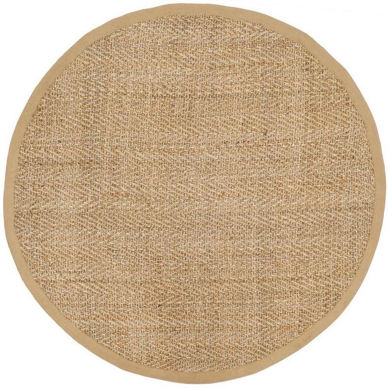 Natural Fiber NF263 Hand Woven Indoor Area Rug - Natural - 8' Round - Safavieh.