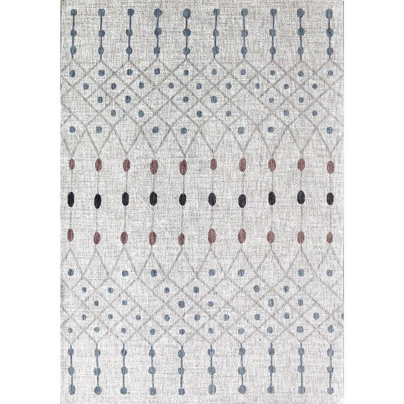 La Paloma Gray Moroccan Tribal 2'6" x 8' Stain-Resistant Area Rug