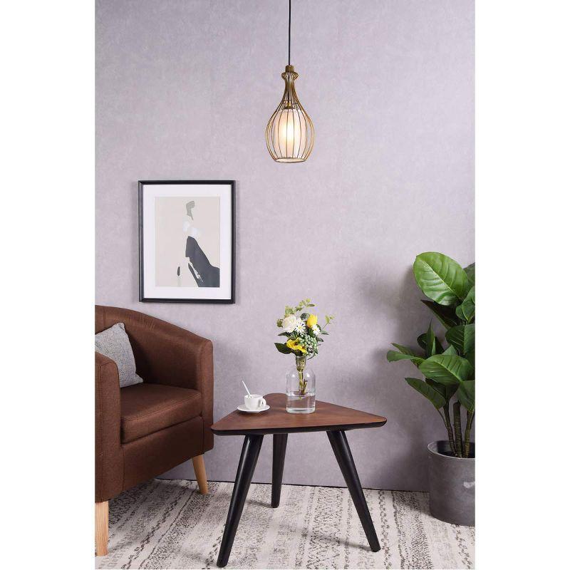 Elegant Lighting Miya 1 Light Brass Pendant