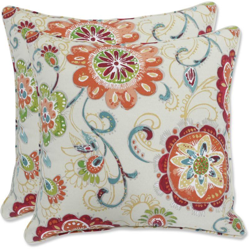 Pillow Perfect Floral Indoor/Outdoor Throw Pillow (Set of 2)