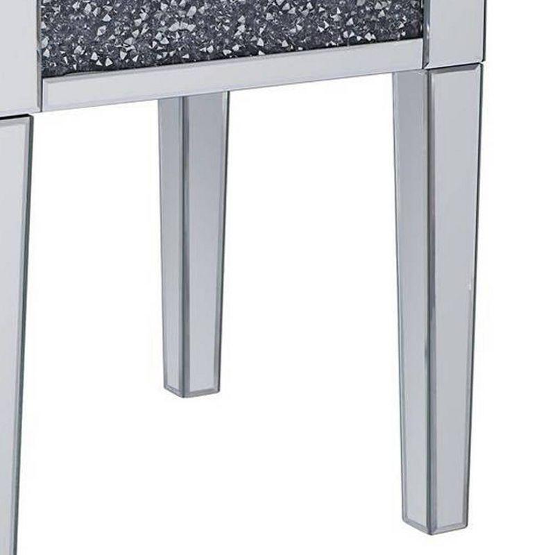 Trio Supply House Ravine Mirrored and faux diamond end table
