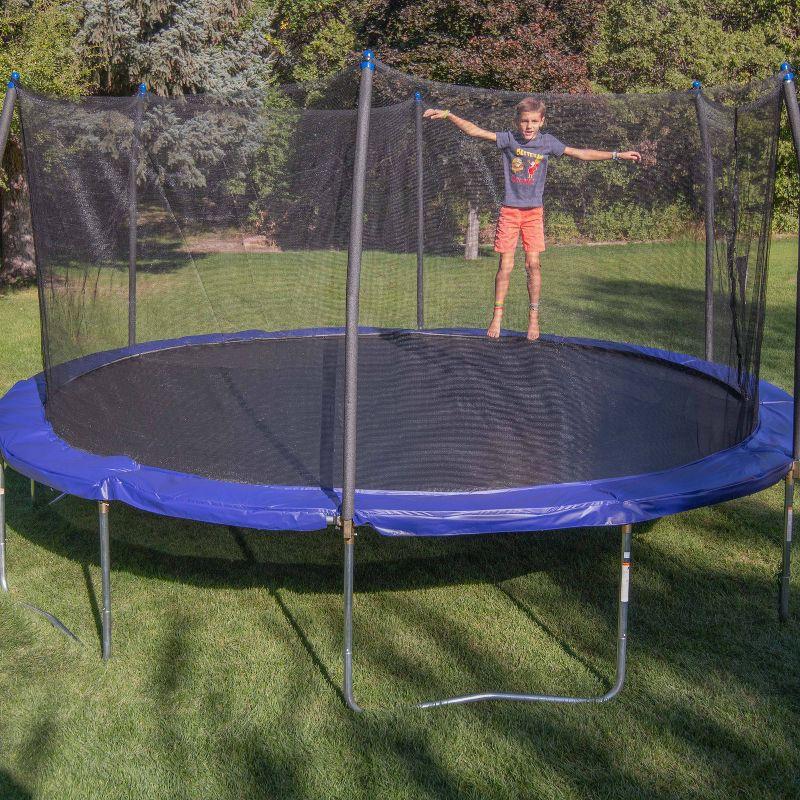 Skywalker Trampolines 16' Round Trampoline with Enclosure - Blue