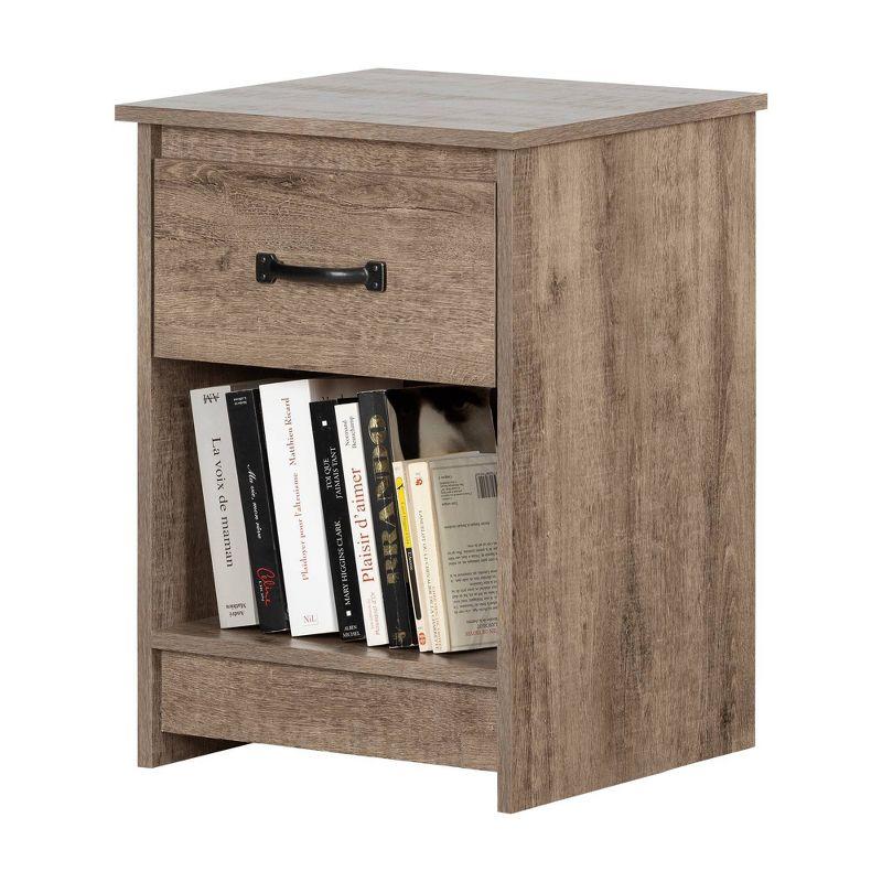 Weathered Oak Country Cottage 1-Drawer Nightstand