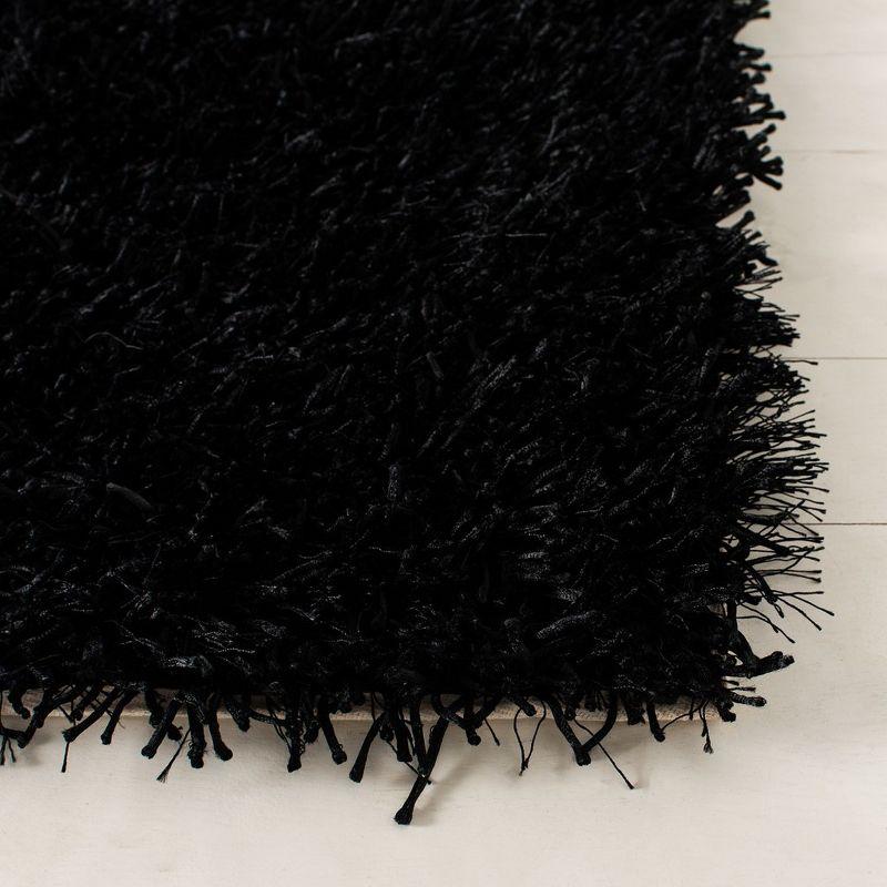 New Orleans Shag SG531 Hand Tufted Indoor Accent Rug - Black/Black - 4'x6' - Safavieh