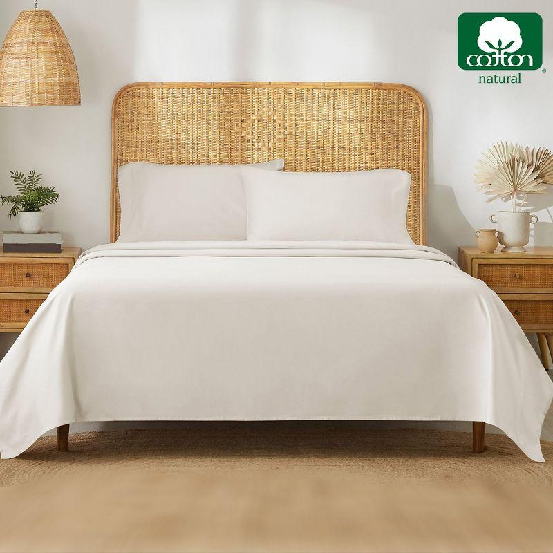 California Design Den  Bed Sheets Set - 100% Organic Cotton Percale, Deep Pocket, GOTS Certified