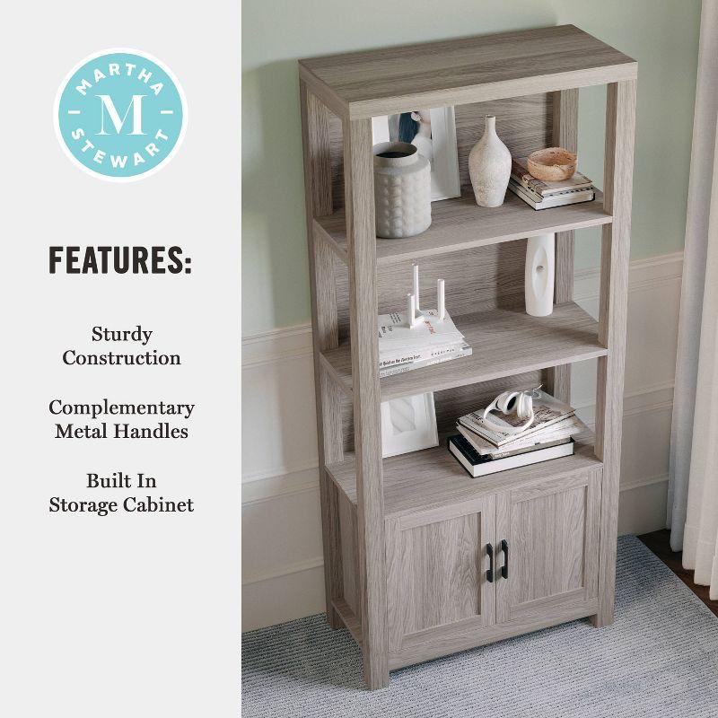 Martha Stewart Teague Martha Stewart 68" Shaker Bookcase with Storage Cabinet