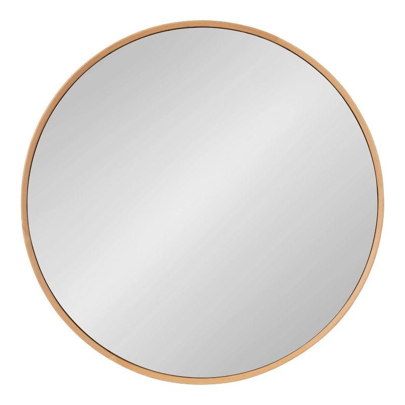 Nordlund 28" Round Natural Wood Bathroom Vanity Mirror