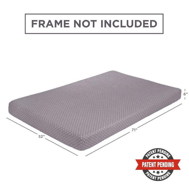 Milliard Full Size Memory Foam Futon Mattress, Gray