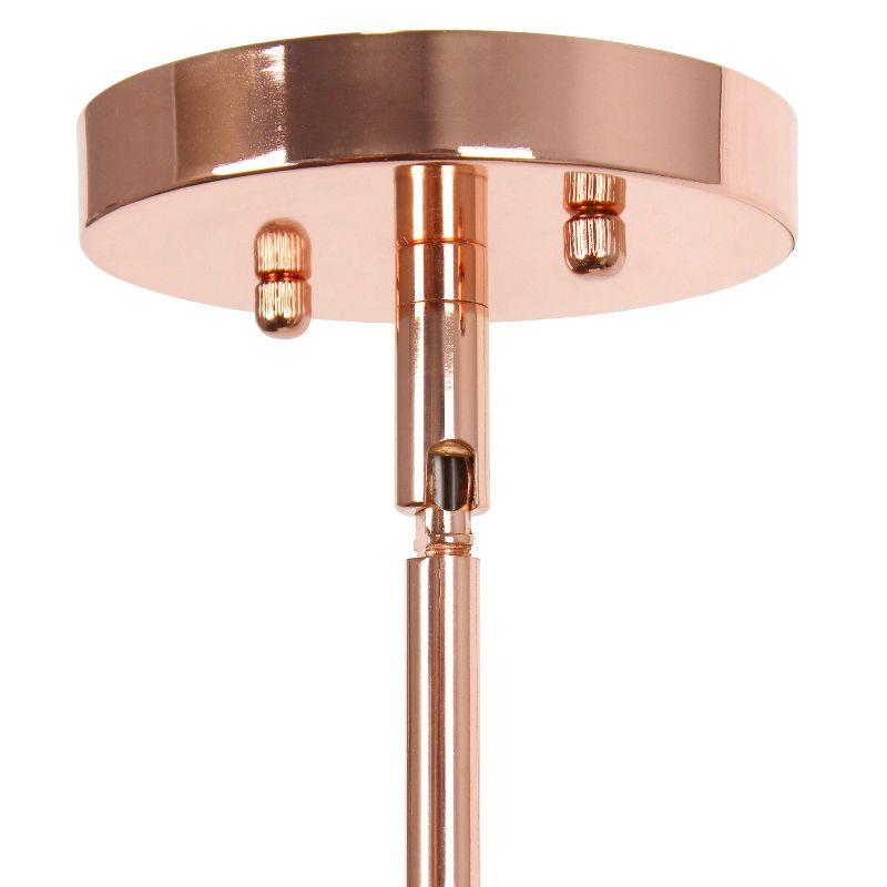 Rose Gold Farmhouse 55" Adjustable Glass Pendant Light