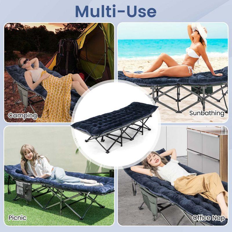 Spiritual Realm 75 x 27.5 Inch Camping Cot Pads with Soft and Breathable Crystal Velvet