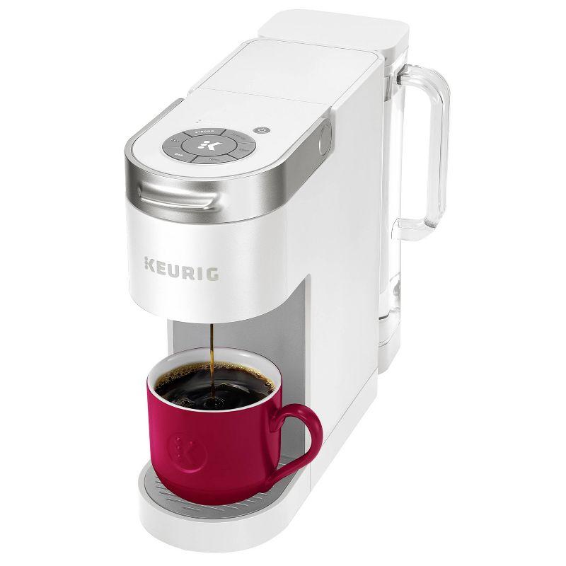 Elevated White Single-Serve Pod Coffee Maker with MultiStream Technology