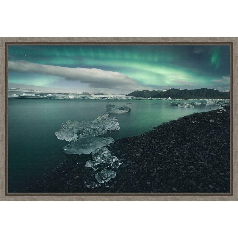 Jokulsarlon Iceland Landscape Framed Canvas Wall Art