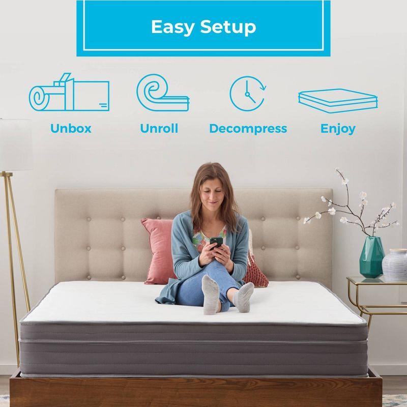 Linenspa Essentials 10 In. Medium Gel Memory Foam Hybrid Mattress