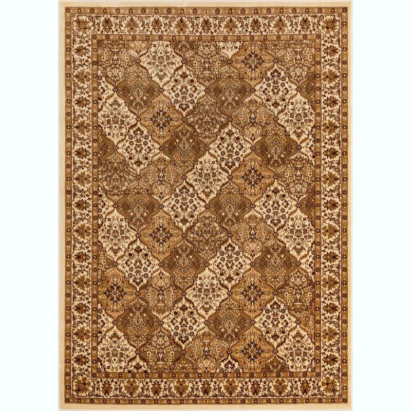 Well Woven Barclay Pyla Oriental Ivory Plush Pile Area Rug