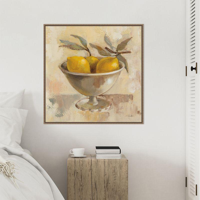 Amanti Art Fruits in Old Bowl I by Silvia Vassileva Framed Canvas Wall Art