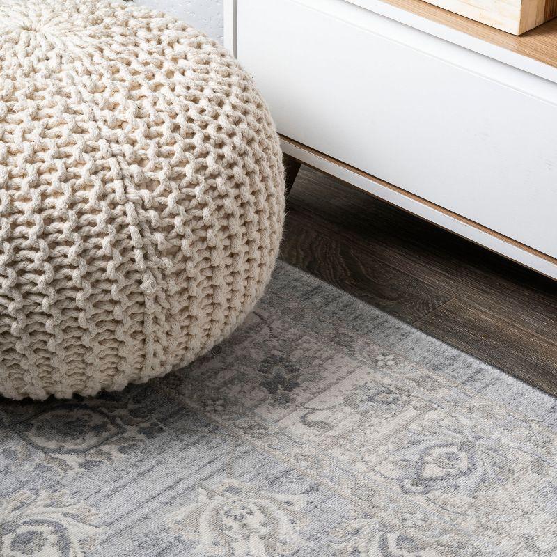 3' X 5' Modern Persian Vintage Moroccan Traditional Area Rug, Light Gray - JONATHAN Y