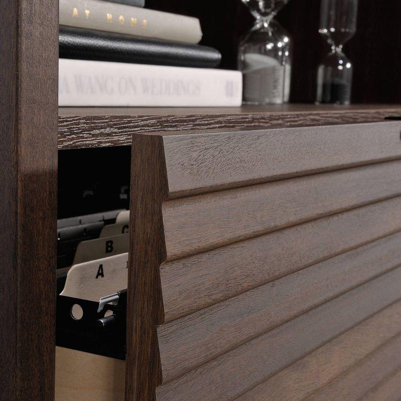 Palo Alto Small Office Credenza Spiced Mahogany - Sauder: Heat & Scratch Resistant, File Storage