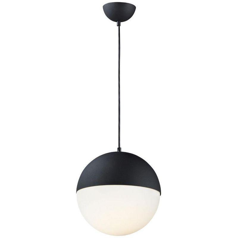 Hastings Single Light Glass Steel Dimmable Pendant