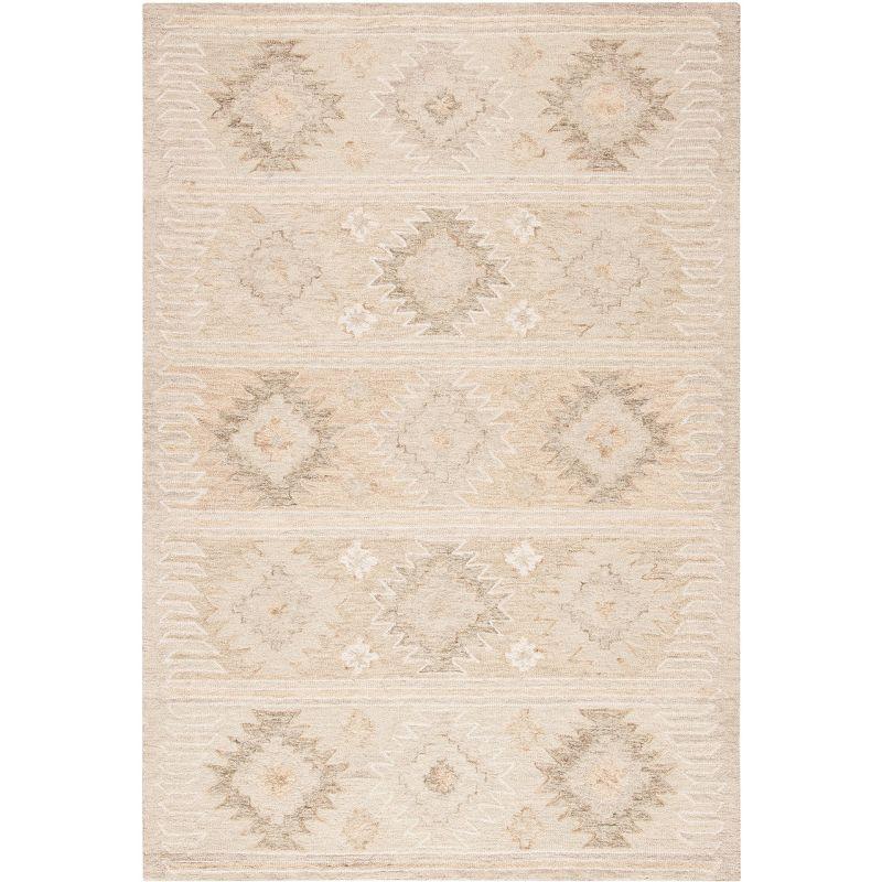 Capri Hand-Tufted Wool Rug in Beige - 5' x 8' Rectangular Design